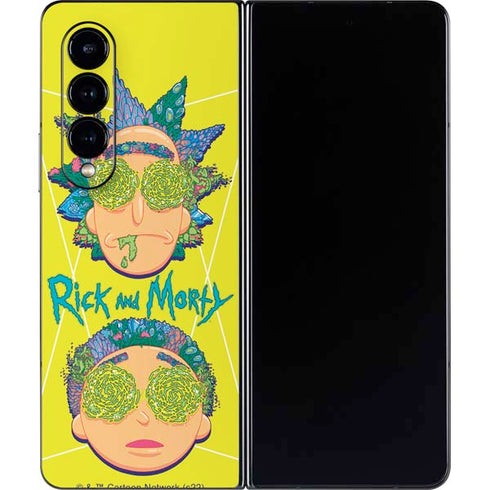 Adult Swim Rick and Morty Rick and Morty Portal Eyes Galaxy Z Fold4 5G Skin